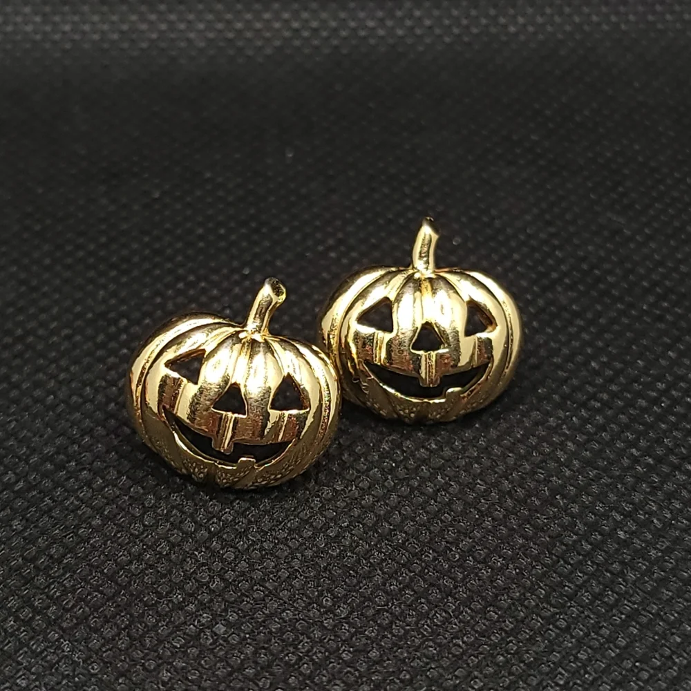 Vintage Gold Jack-o-lantern Halloween Earrings | Avon